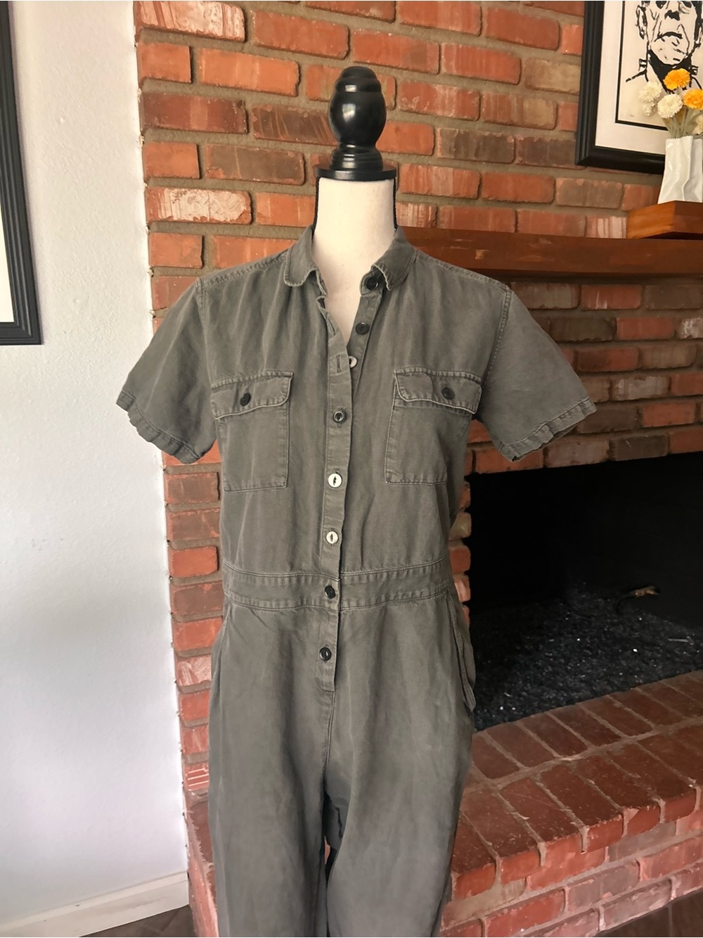 Outerknown S.E.A. Utility Jumpsuit in Olive‎ Green Sz S - Picture 6 of 12